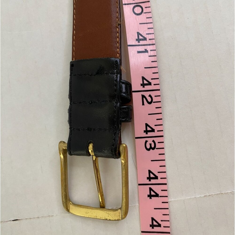 Coach 5800 Men's Black Leather Belt with Solid Brass Buckle Size 40 Professional - Picture 7 of 7